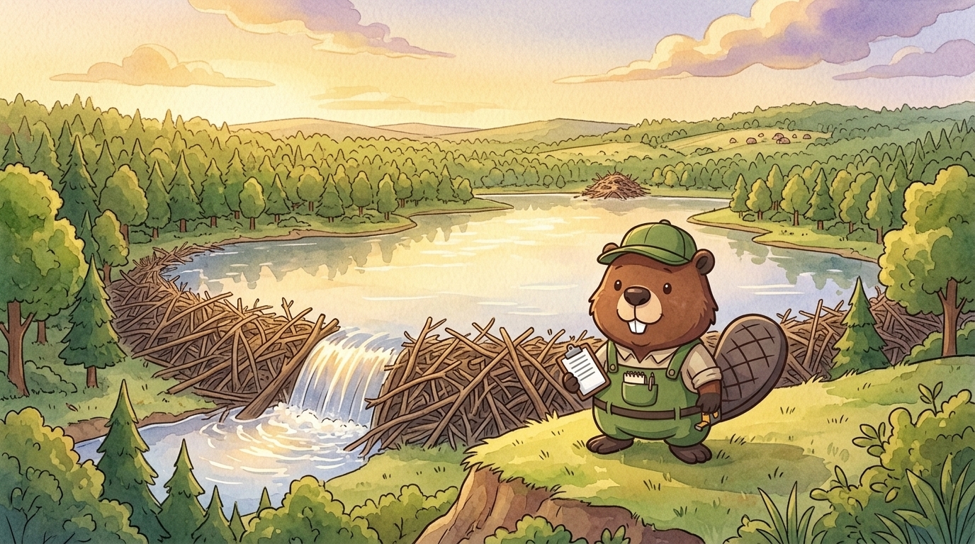 꼼버와 댐 풍경