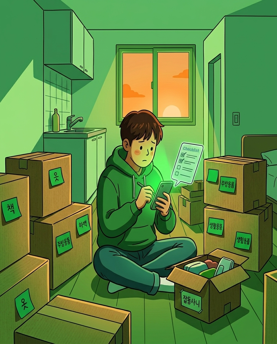 이사 준비 중인 사용자