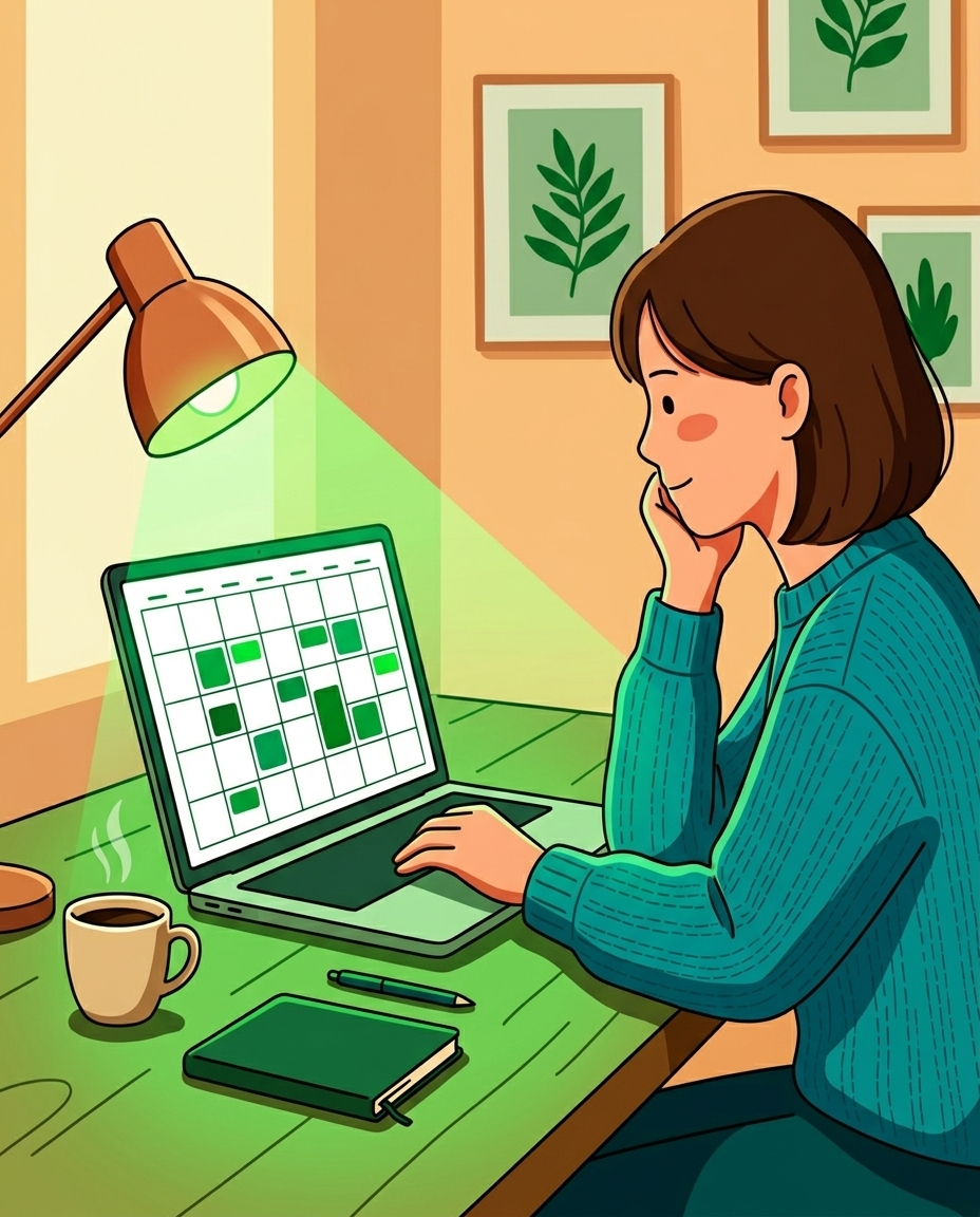 캘린더를 정리하는 사용자